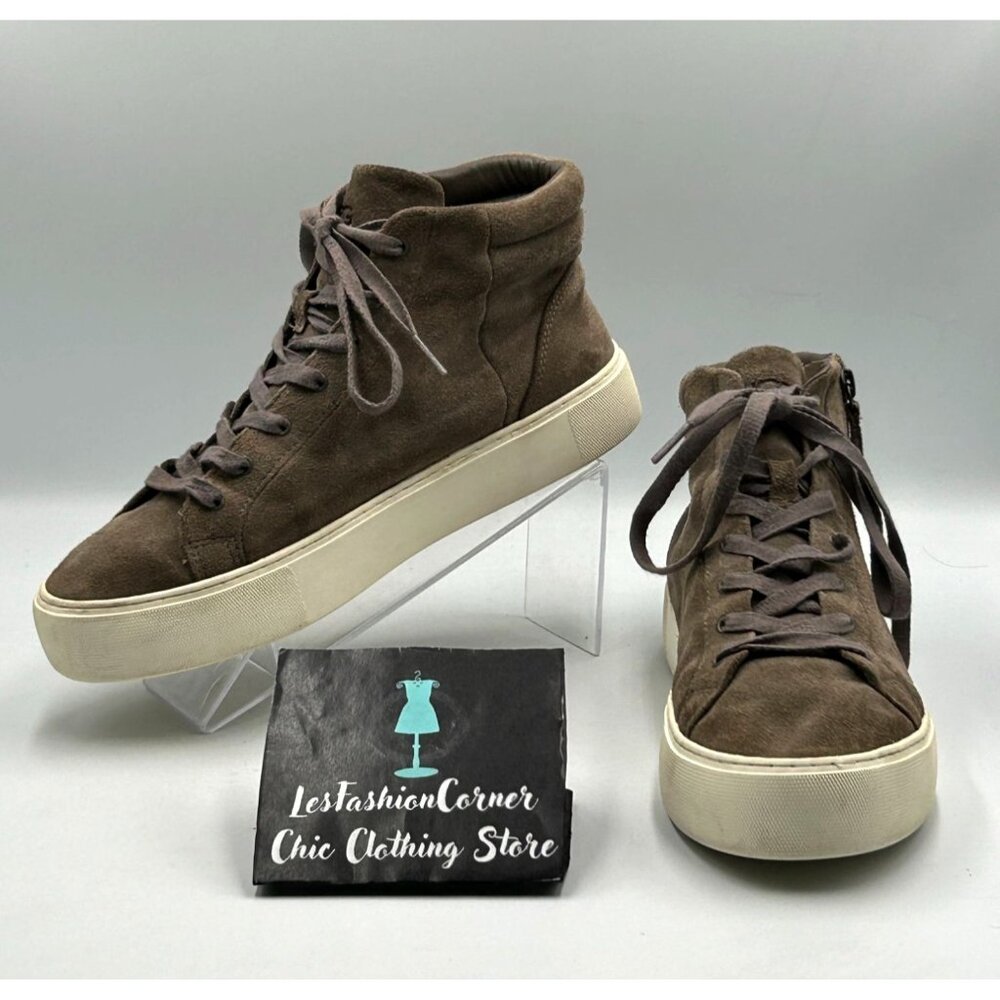 UGG Women's Mole Grey Suede Leather Olli High-Top Sneakers Size 10 3191